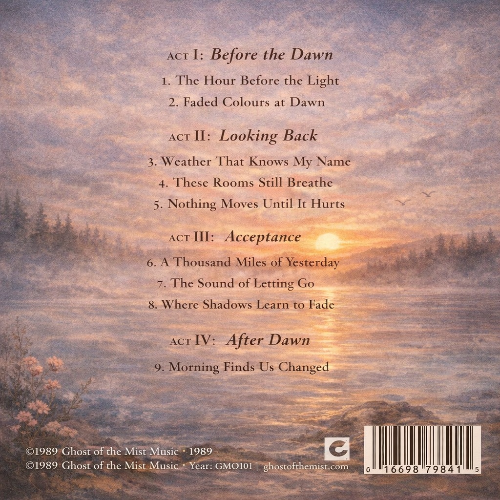 Faded Colours at Dawn back cover
